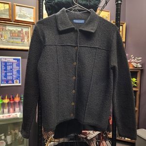 KAREN SCOTT Pure Wool Button Down Cardigan PS